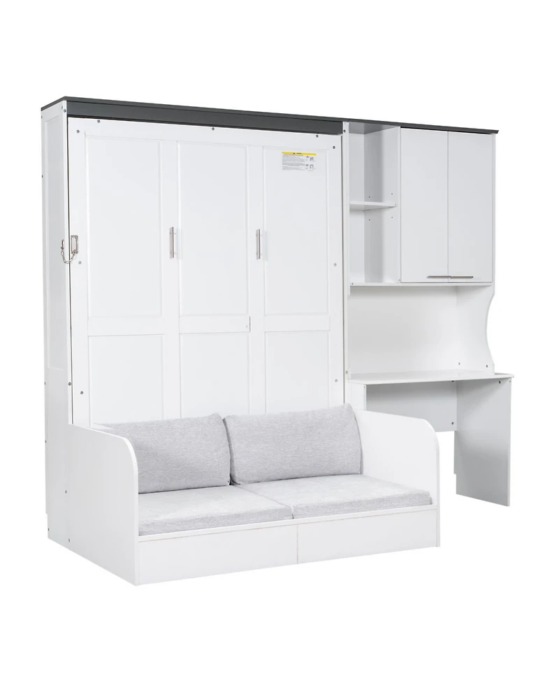 Streamdale Furniture Murphy Bed Sofa Desk Storage - Full Size
