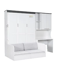 Streamdale Furniture Murphy Bed Sofa Desk Storage - Full Size