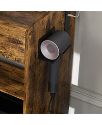 Streamdale Furniture Streamdale Vanity Table with Led Lights, Outlet, Stool - Compact Dressing Desk (Vintage