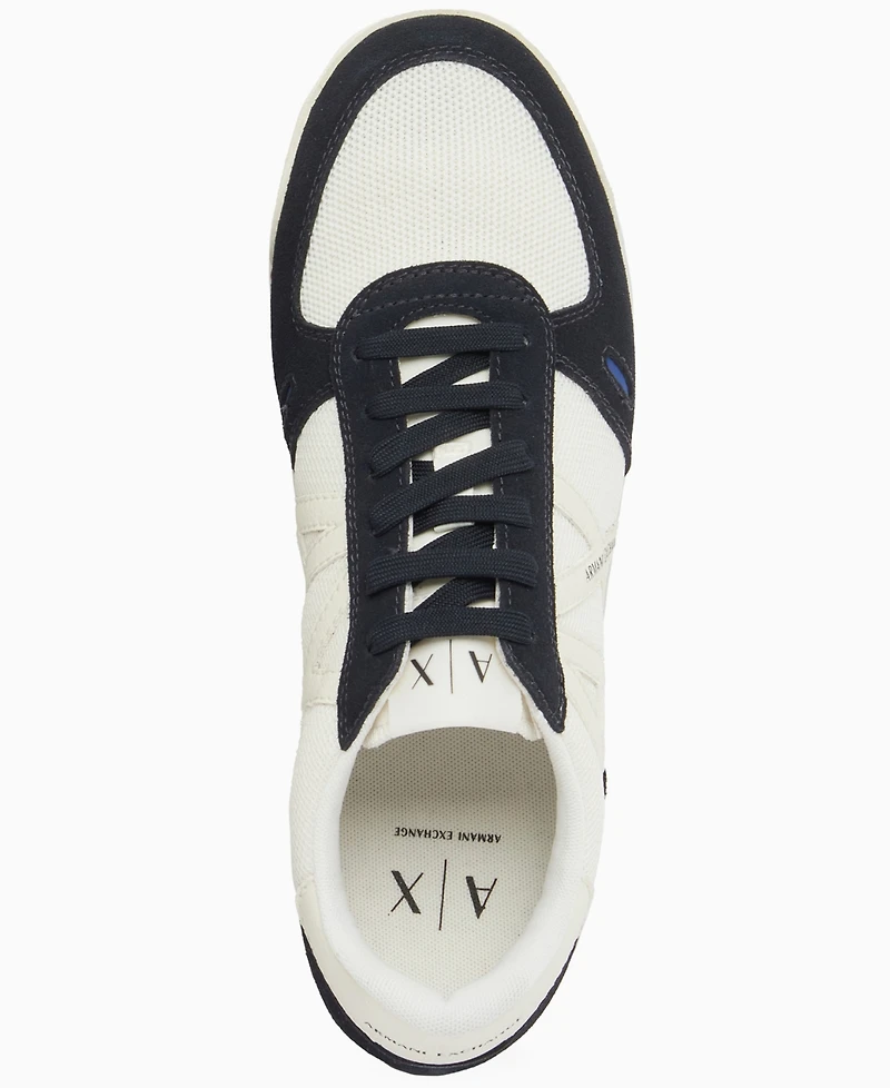 A|X Armani Exchange Men's Suede and Mesh Trip Sneakers