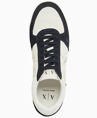A|X Armani Exchange Men's Suede and Mesh Trip Sneakers