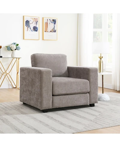 Streamdale Furniture Streamdale Oversized Chenille Accent Chair, Washable Cover