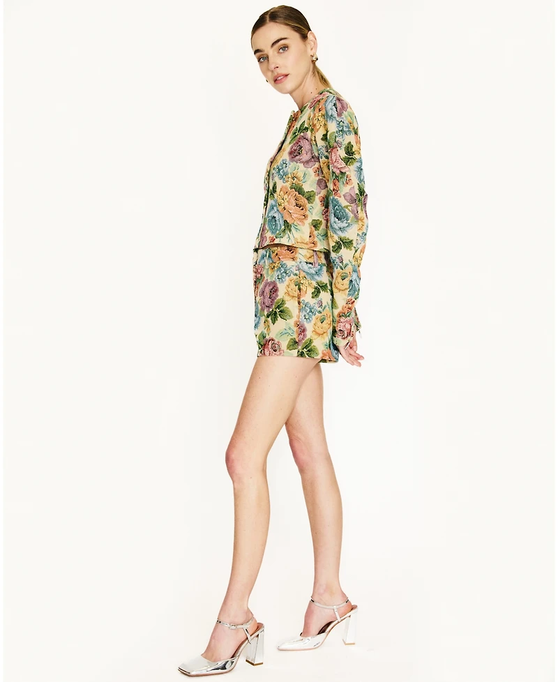 Line & Dot Women's Cambria Floral Zipper-Front Jacket