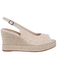 Gc Shoes Women's Bowery Crochet Espadrille Wedge Sandals