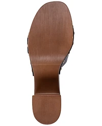 Gc Shoes Women's York Buckle Wooden Block Heel Platform Sandals