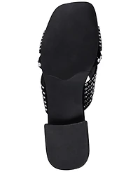 Gc Shoes Women's Elara Rhinestone Crisscross Flat Sandals