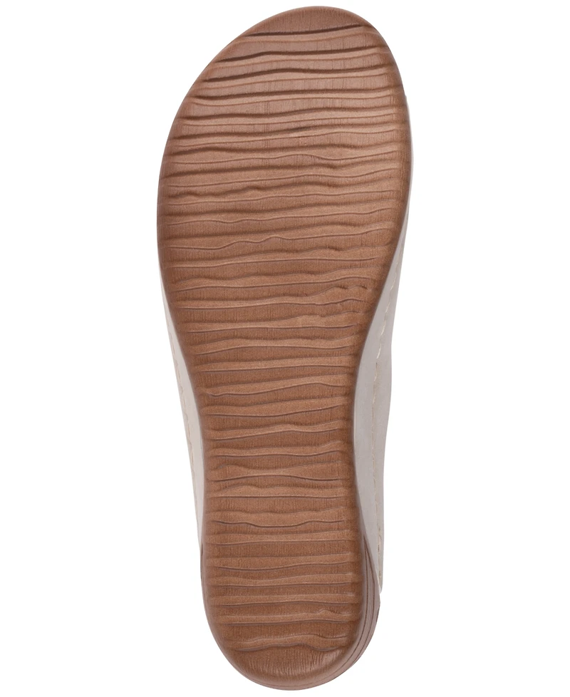 Gc Shoes Women's Clover Flower Rosette Comfort Slip-On Sandals