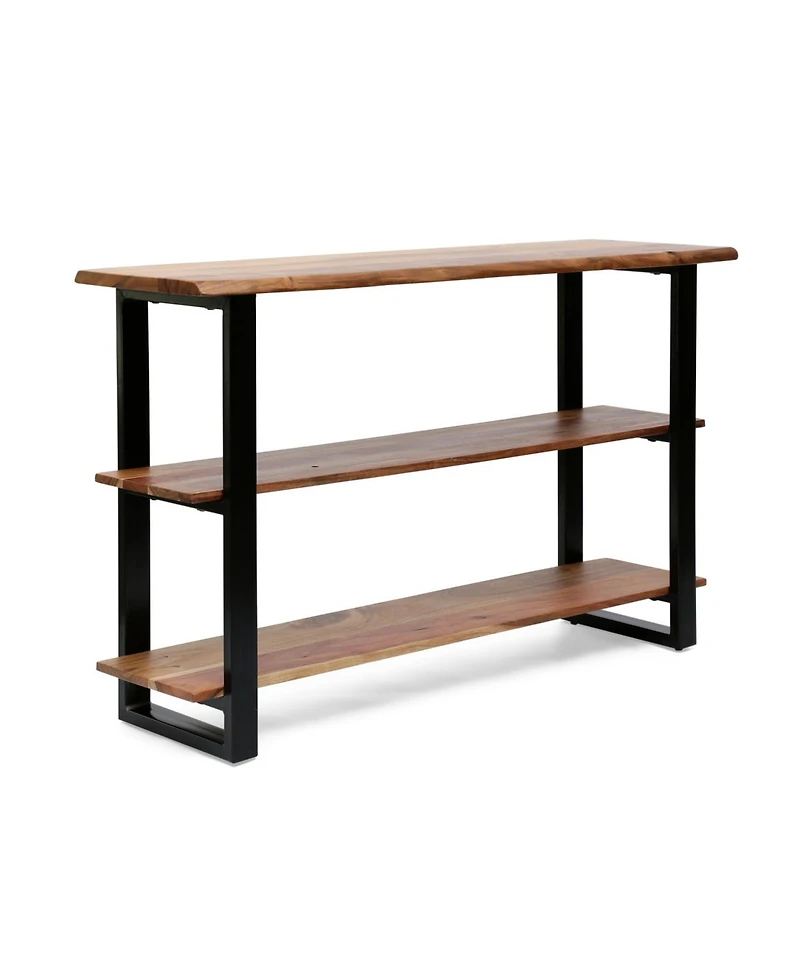 Streamdale Furniture Modern Industrial Acacia Wood Media Console