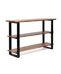 Streamdale Furniture Modern Industrial Acacia Wood Media Console