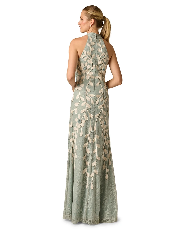 Adrianna Papell Women's Soutache Lace Ball Gown