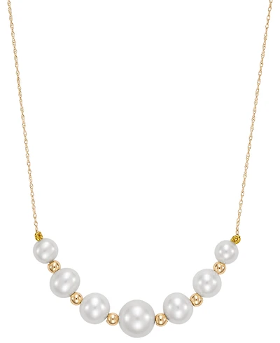 Macy's Freshwater Pearl Necklace in 10k Yellow Gold