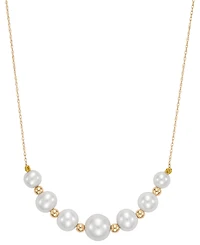 Macy's Freshwater Pearl Necklace in 10k Yellow Gold