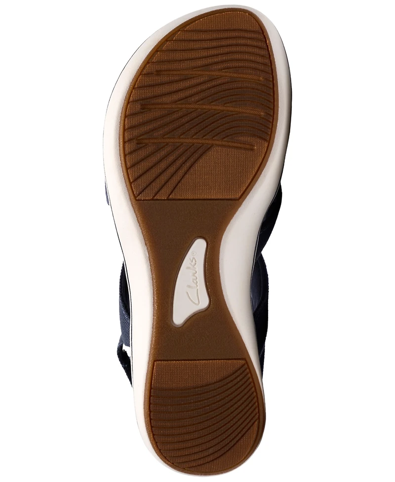 Clarks Women's BreezeRae Ana Open Toe Wedge Sandals