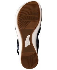 Clarks Women's BreezeRae Ana Open Toe Wedge Sandals