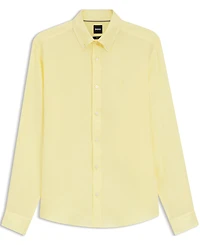 Boss by Hugo Men's Regular-Fit Button-Down Linen Dress Shirt