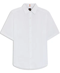 Boss by Hugo Men's Linen Regular-Fit Short-Sleeved Shirt
