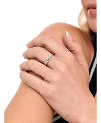 Devata Dome Ring Rhodium Plated Sterling Silver