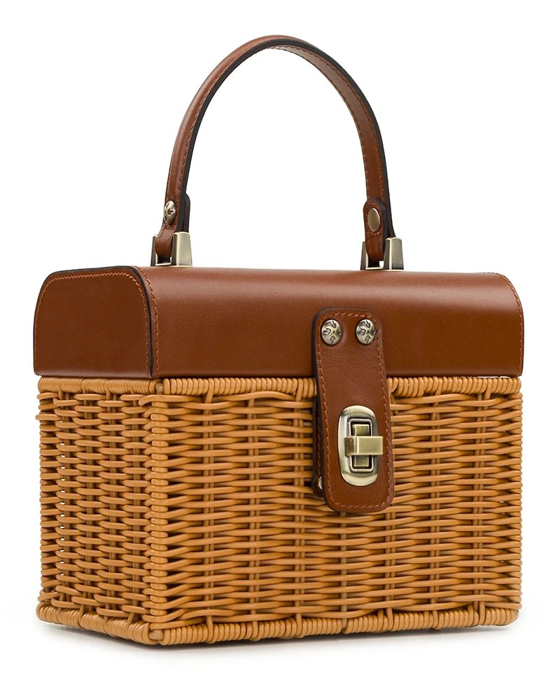 Patricia Nash Spring Wicker Small Vienne Basket Top Handle Handbag