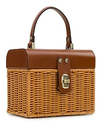 Patricia Nash Spring Wicker Small Vienne Basket Top Handle Handbag