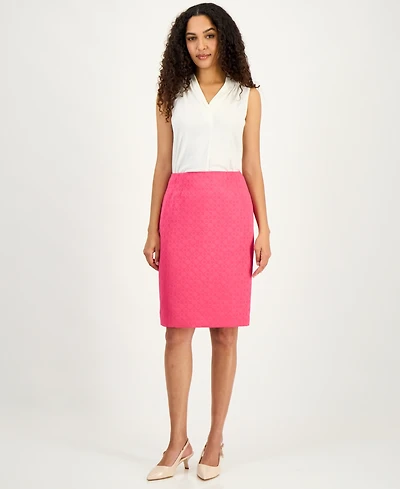 Kasper Women's Circle Jacquard Pencil Skirt, Regular & Petite