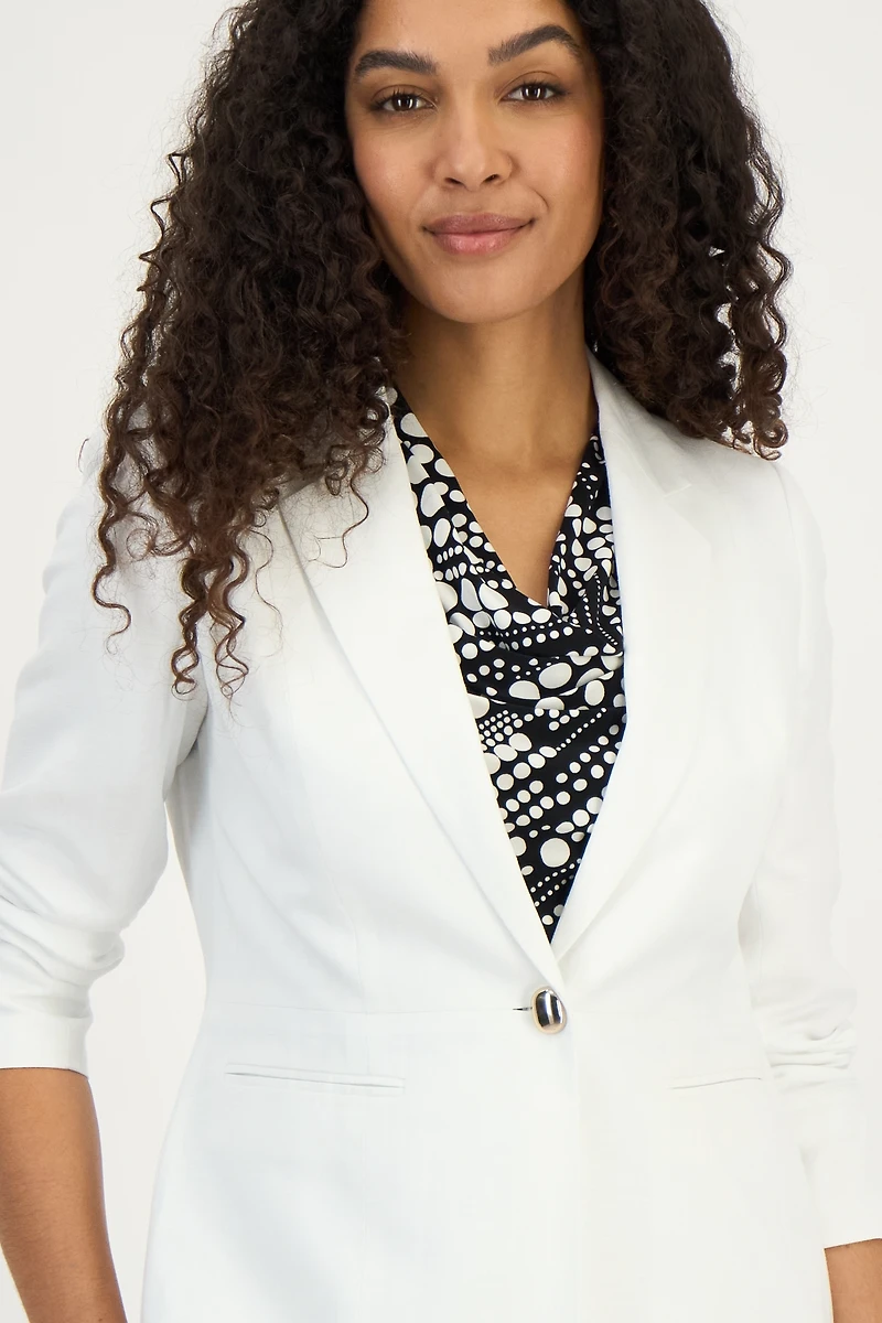 Kasper Petite Welt Pockets Notch Collared Jacket