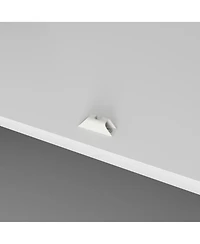 Streamdale Furniture Streamdale 4-Door Wardrobe w/ Mirror, Led, 2 Drawers, Rod, Shelves, White