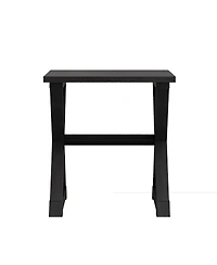 Streamdale Furniture Black Square Accent End Side Table Nightstand 22x23.5x23.5 in