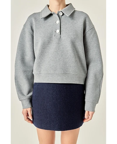 English Factory Women's Polo Scuba Top