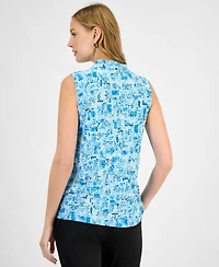 Kasper Women's Printed Sleeveless Top, Regular & Petite