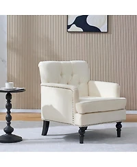 Streamdale Furniture Tufted Club Chair, Accent Chair, Upholstered Button Armchair