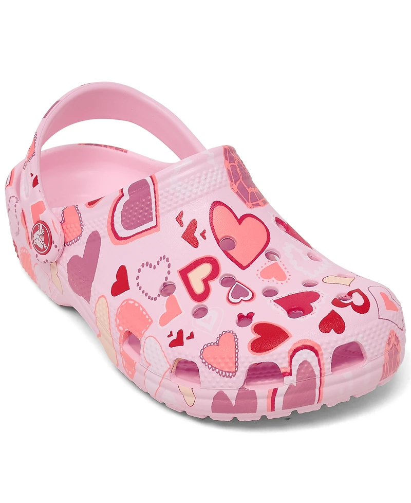 Crocs Little Girls Hearts Classic Clogs from Finish Line