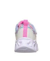 Skechers Little Girls Heart Lights - Boogie Love Stay-Put Light-Up Casual Sneakers from Finish Line