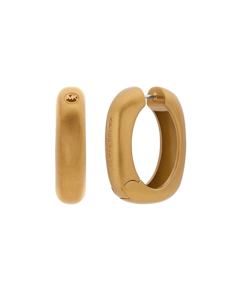 Metallic Muse Gold-Tone Brass Hoop Earrings
