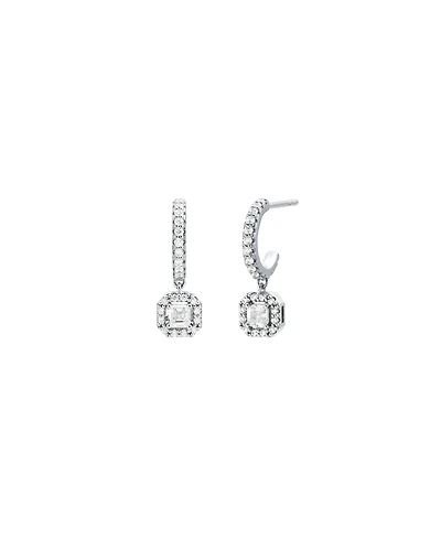 Michael Kors Rhodium Plated Sterling Silver Drop Earrings