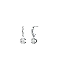 Michael Kors Rhodium Plated Sterling Silver Drop Earrings