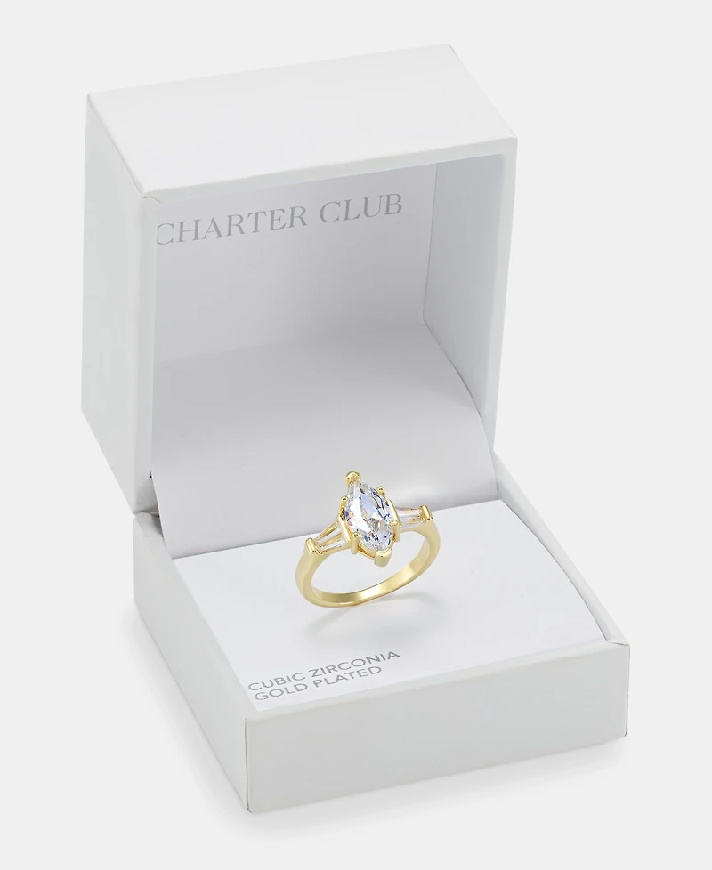 Charter Club Cubic Zirconia Marquise Ring, Macy's Exclusive