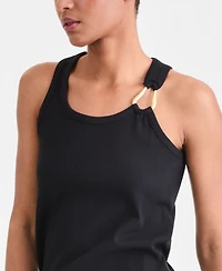 I.n.c. International Concepts Women's Perfect Ribbed Hardware-Trim Tank Top, Exclusively at Macy's