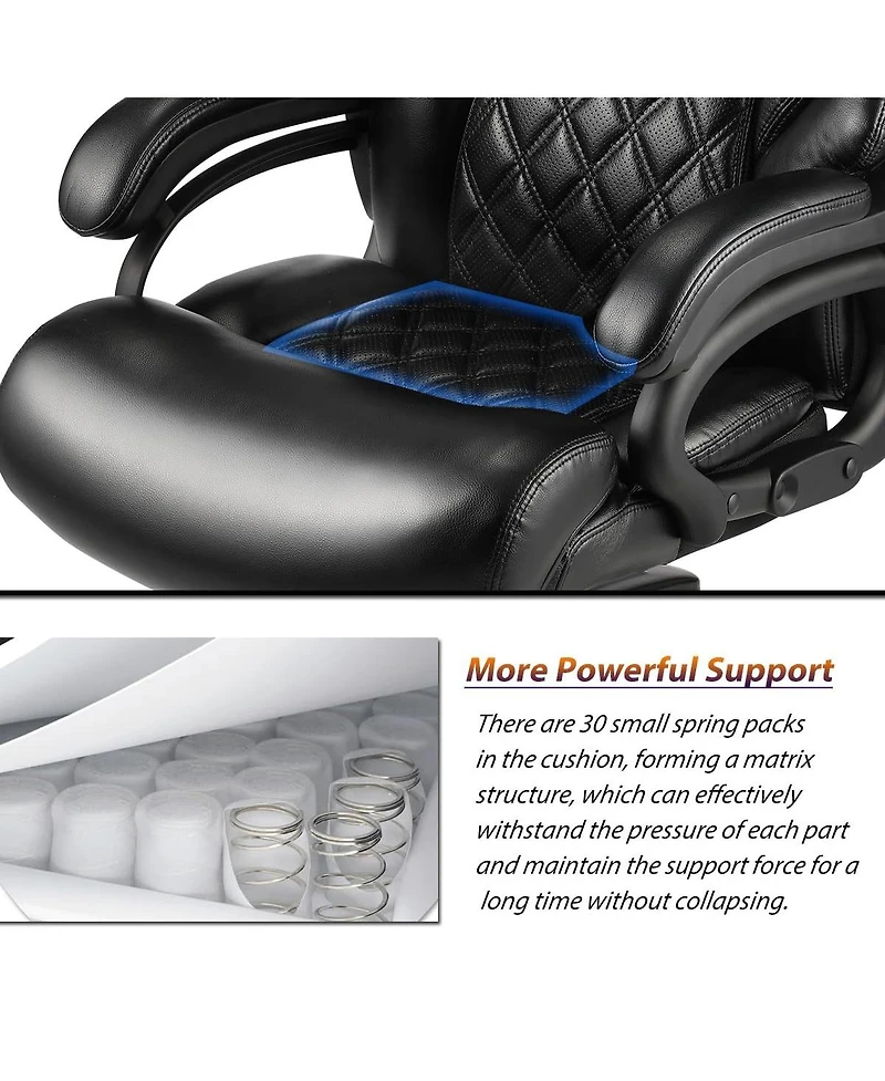 Streamdale Furniture 500lbs Big and Tall Office Chair for Heavy People Executive Computer Desk Chair