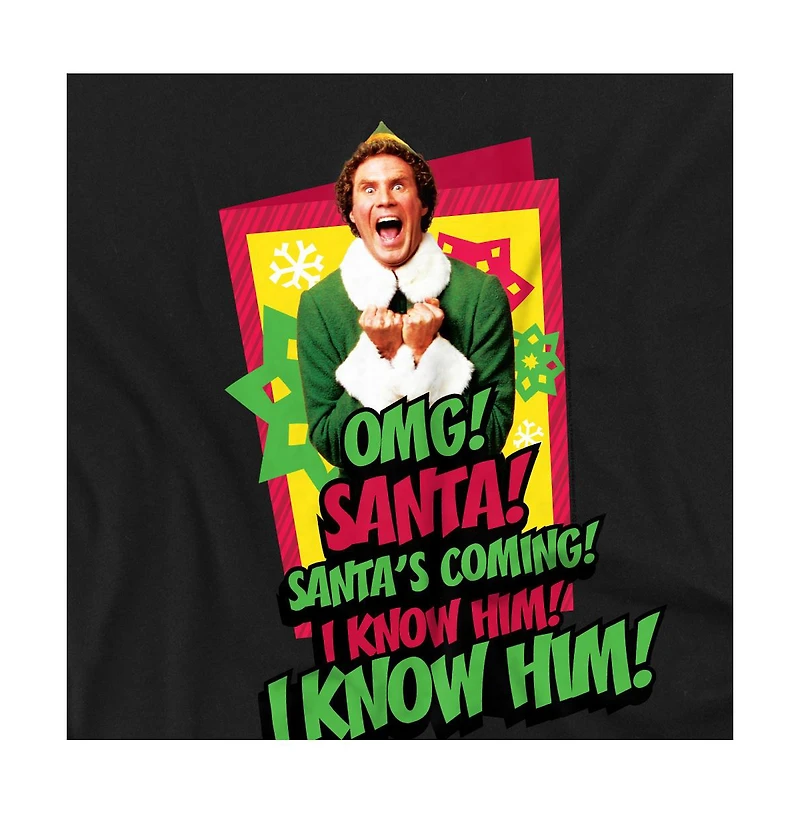Elf Men's Santa's Coming! I Know Him! T Shirt