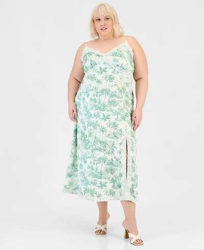 And Now This Trendy Plus Lace-Tim Slip Dress, Macy's Exclusive