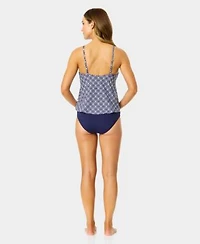 Anne Cole Womens Tri Tankini Top High Waist Bikini Bottoms