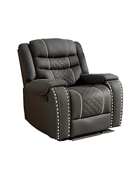 Streamdale Furniture 1 Seat Manual Recliner Chair, Tech Cloth Single Sofa for Living Room