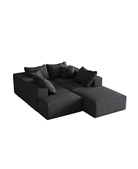 Streamdale Furniture Streamdale Modern Upholstered Sectional Boneless Couch Set