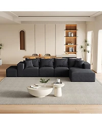 Streamdale Furniture Streamdale Modern Upholstered Sectional Boneless Couch Set