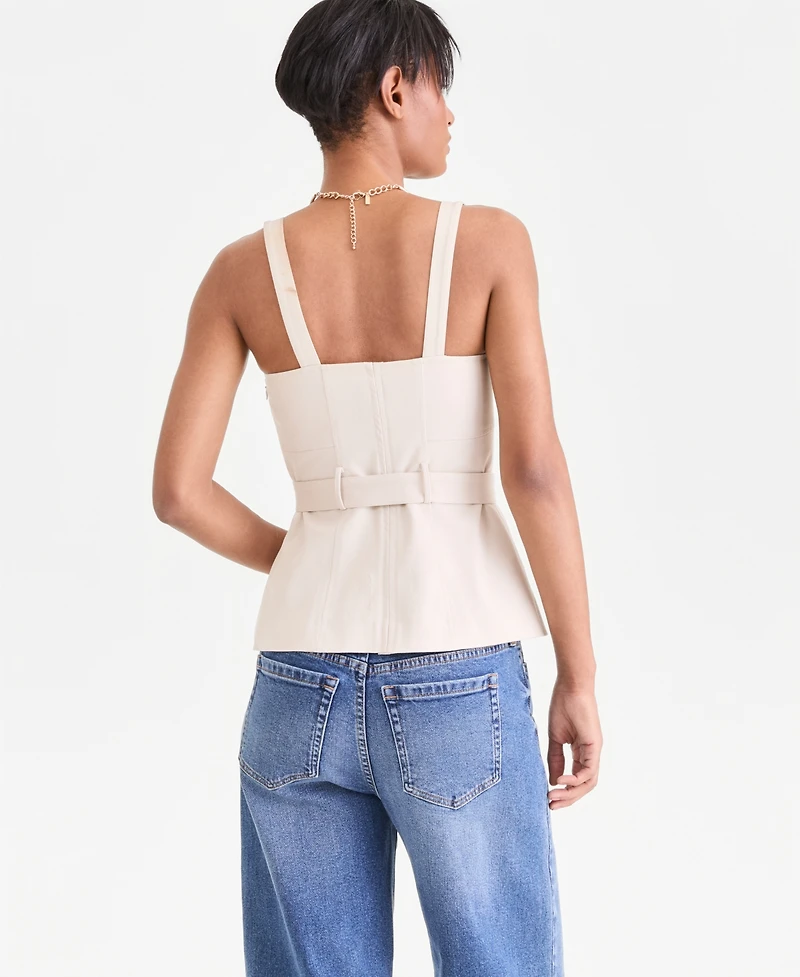 I.n.c. International Concepts Women's Belted Tank Top, Macy's Exclusive