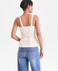 I.n.c. International Concepts Women's Belted Tank Top, Macy's Exclusive