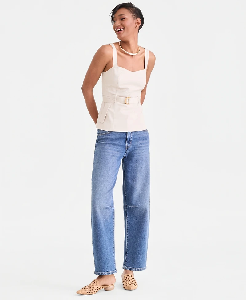 I.n.c. International Concepts Women's Belted Tank Top, Macy's Exclusive