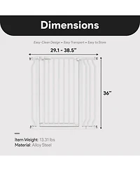 BalanceFrom Fitness BalanceFrom Walk Thru Safety Gate, Fits 29.1-38.5" Openings, 36” Tall, White