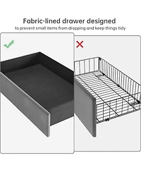 gaomon Bed Frame, Upholstered Platform Bed Frame with Trundle and 4 Storage Drawers, Bed Frame with Diamond Tufted Headboard