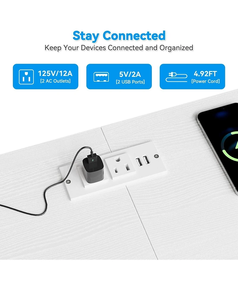 gaomon 63.3" Wide 10-Drawer Dresser Tv Stand for Bedroom and Living Room